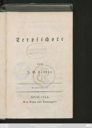 Theil 1: Terpsichore