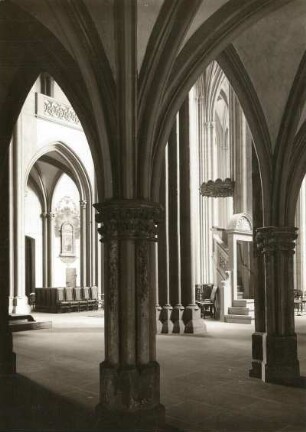 Meißen, Dom, Blick ins Hauptschiff vom Nordteil des Lettners