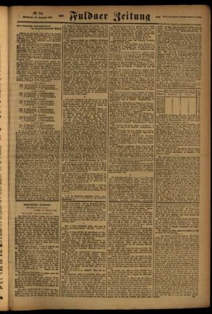 Zweite Ausgabe vom Mittwoch, den 19. Januar 1921.