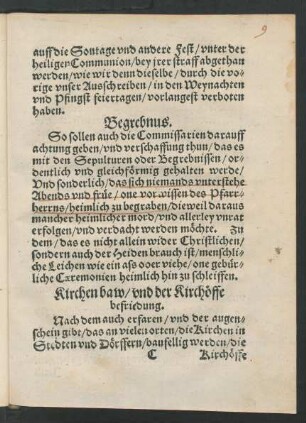 Kirhen baw/ und Kirchöffe befriedung.