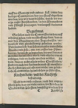 Kirhen baw/ und Kirchöffe befriedung.