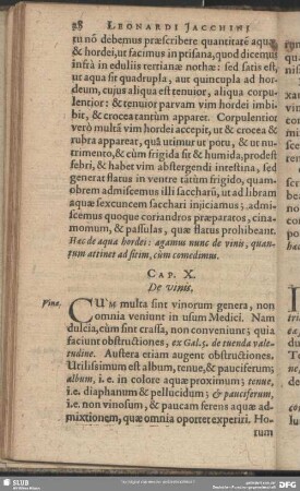 Cap. X. De vinis