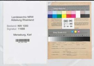 Entnazifizierung Karl Merseburg, geb. 11.07.1884 (Oberpostamtmann)