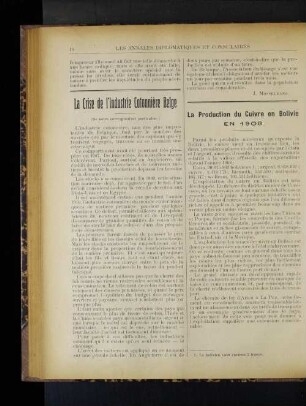 La Crise de l'Industrie Cotonnière Belge