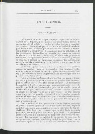 Leyes económicas : Agentes naturales