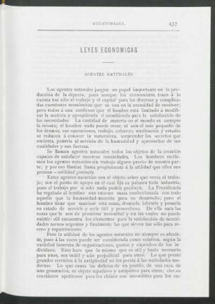 Leyes económicas : Agentes naturales