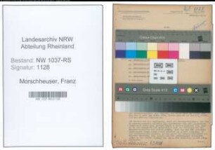 Entnazifizierung Franz Morschheuser , geb. 29.05.1897 (Arbeiter)
