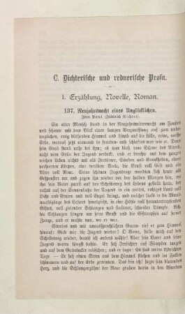 C. Dichterische und rednerische Prosa