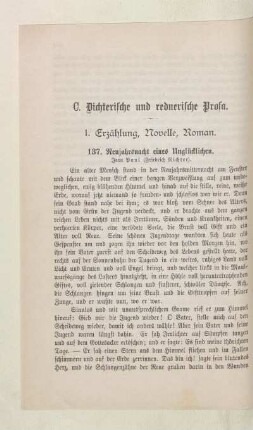 C. Dichterische und rednerische Prosa