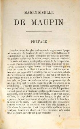 Mademoiselle de Maupin