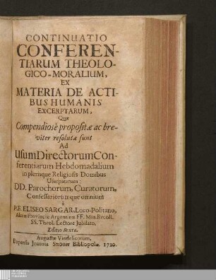 Continuatio: Ex Materia De Actibus Humanis Excerptarum