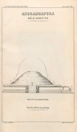 Plate IV. Anurádhapura. Sêla Chaitiy. South elevation