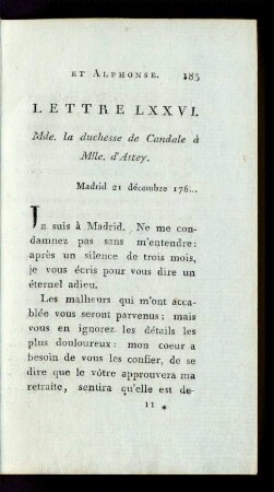 Lettre LXXVI.
