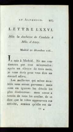 Lettre LXXVI.