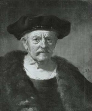 Bildnis eines alten Mannes mit Pelz