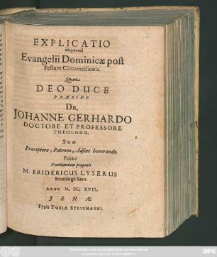 Explicatio elenktikē Evangelii Dominicae post Festum Circumcisionis