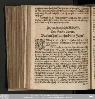 Das Sechste Capittel. Von den Finsternissen dieses Jahrs.