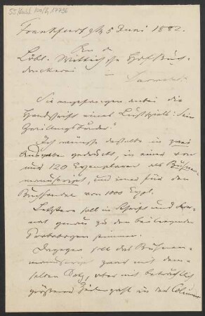 Brief an Wittichsche Hofbuchdruckerei  : 05.06.1882
