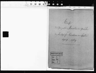 Briefe an Landgräfin Karoline von Prinzessin Amalie v. Preußen