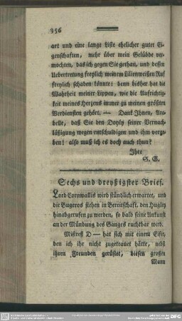 Sechs und dreyßigster Brief