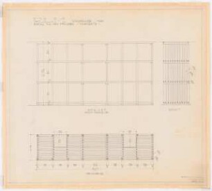 Reichsluftfahrtministerium, Berlin: Weinkeller L4: Regale Ansicht , Grundriss 1:20