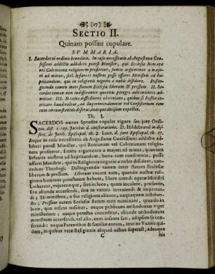 Sectio II. Quinam possint copulare.