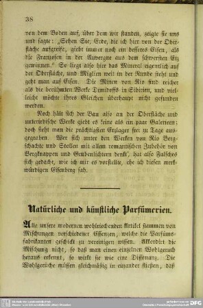 Natürliche und künstliche Parfümerien