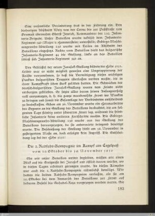 Die 2. Radfahr-Kompagnie im Kampf am Cegelpaß