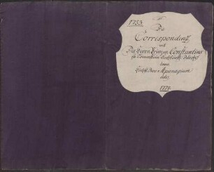 Korrespondenz mit Prinz Constantin und seine Apanage