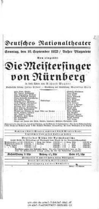 Die Meistersinger von Nürnberg