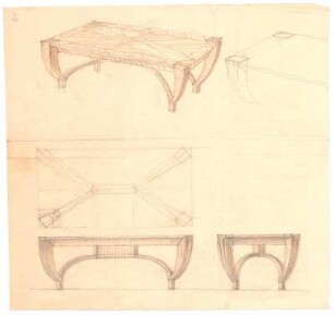 Studie eines niedrigen Tischs