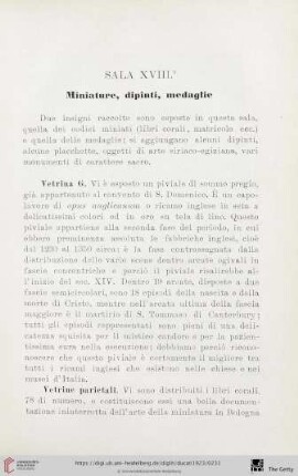 Sala XVIII: Miniature, dipinti, medaglie