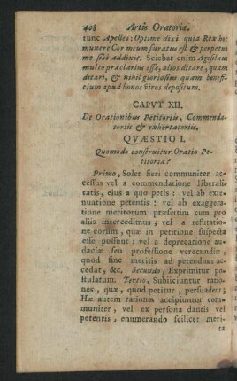 Caput XII. De Orationibus Petitoriis, Commendatoriis & exhortatoriis.