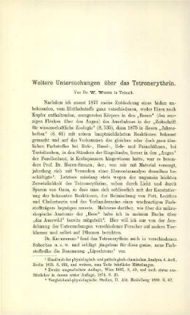 Weitere Untersuchungen über das Tetronerythrin