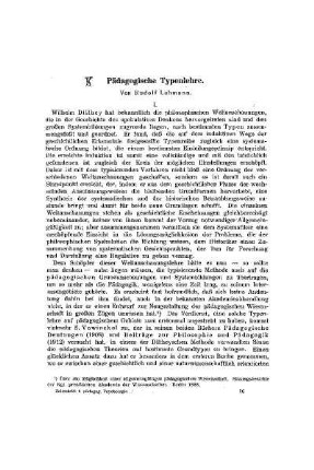 Pädagogische Typenlehre