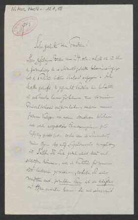 Brief an Otto Fürstner : 27.06.1919