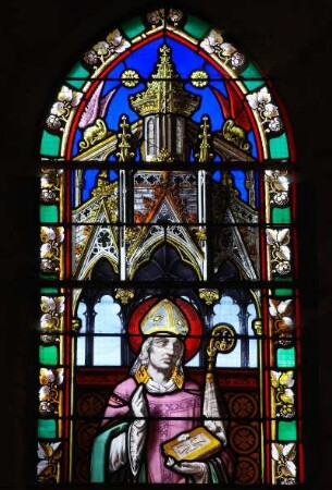 Frankreich. Haute Normandie. Eure. Lisors. Dorfkirche. Fenster