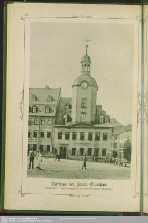 Rathaus der Stadt Glauchau (Ratskeller - Gründungslokal des Gewerbevereins Glauchau)