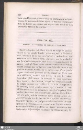 Chapitre XIX. Matériel et outillage du tissage automatique
