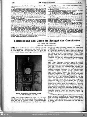Zeitmessung und Uhren im Spiegel der Geschichte (Fortsetzung)