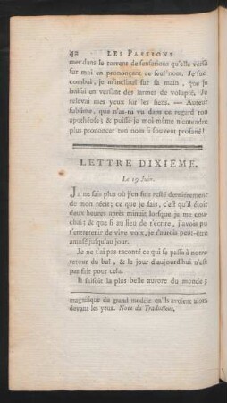 Lettre Dixieme. - Lettre Vingtieme.