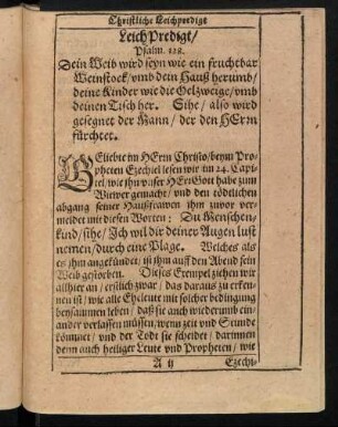 Christliche Leichpredigt