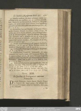 Tit. XIII. De Iuribus & Praerogativis omnium Principum.