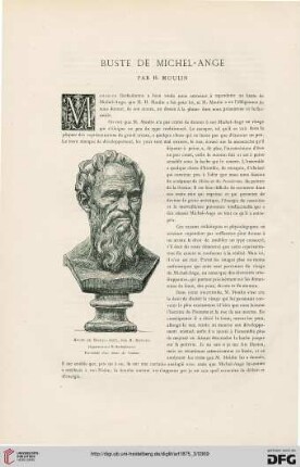 1: Buste de Michel-Ange : par H. Moulin