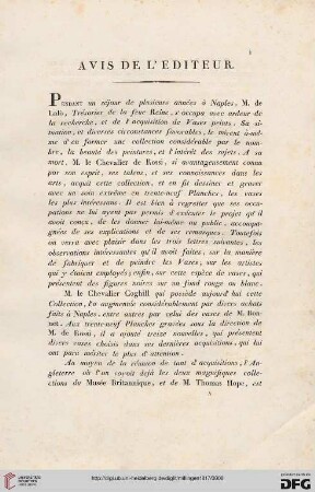 Avis de l'editeur