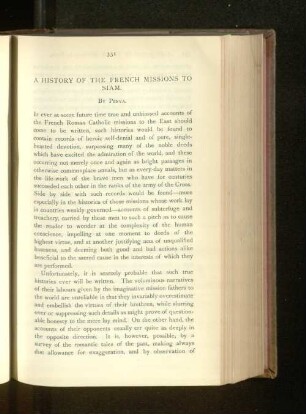 A History of the French Missions to Siam.