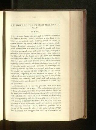 A History of the French Missions to Siam.