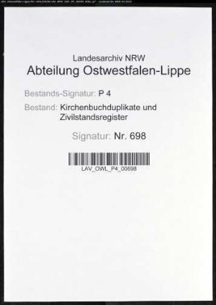 Kirchenbuchduplikat der katholischen Gemeinde Werl, Kreis Soest (GHT 1812-1814). (Gemeinde: Katholischen Gemeinde)