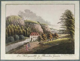 Ansicht des Plauenschen Grundes mit der Königsmühle