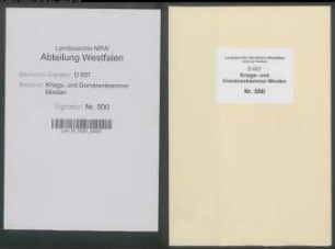 Amt Hausberge - Vogtei Berg und Bruch, Bauerschaft Rothenuffeln: Unterlagen der Kataster-Revisionskommission